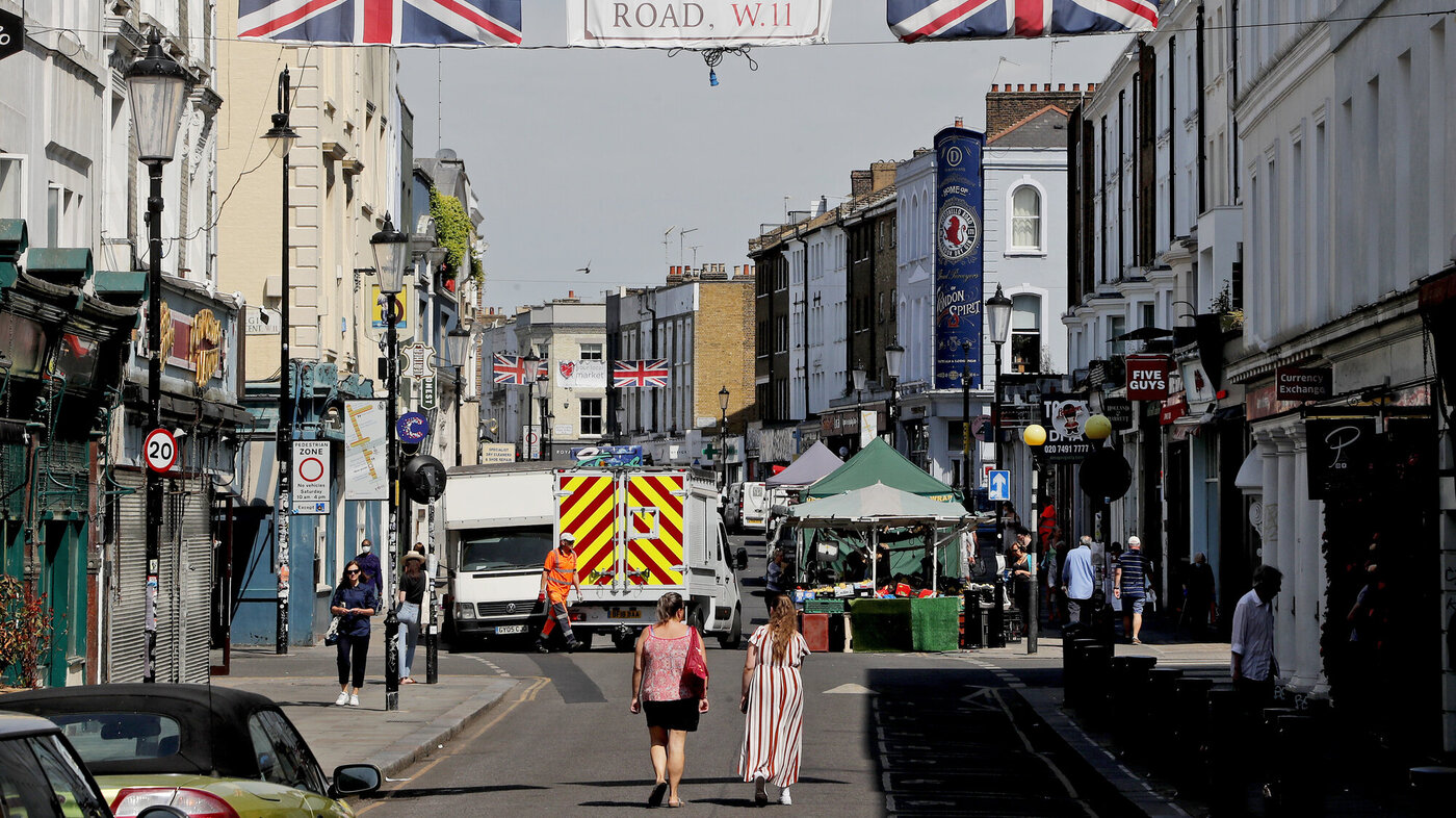 Bildet viser gatemiljø i London.