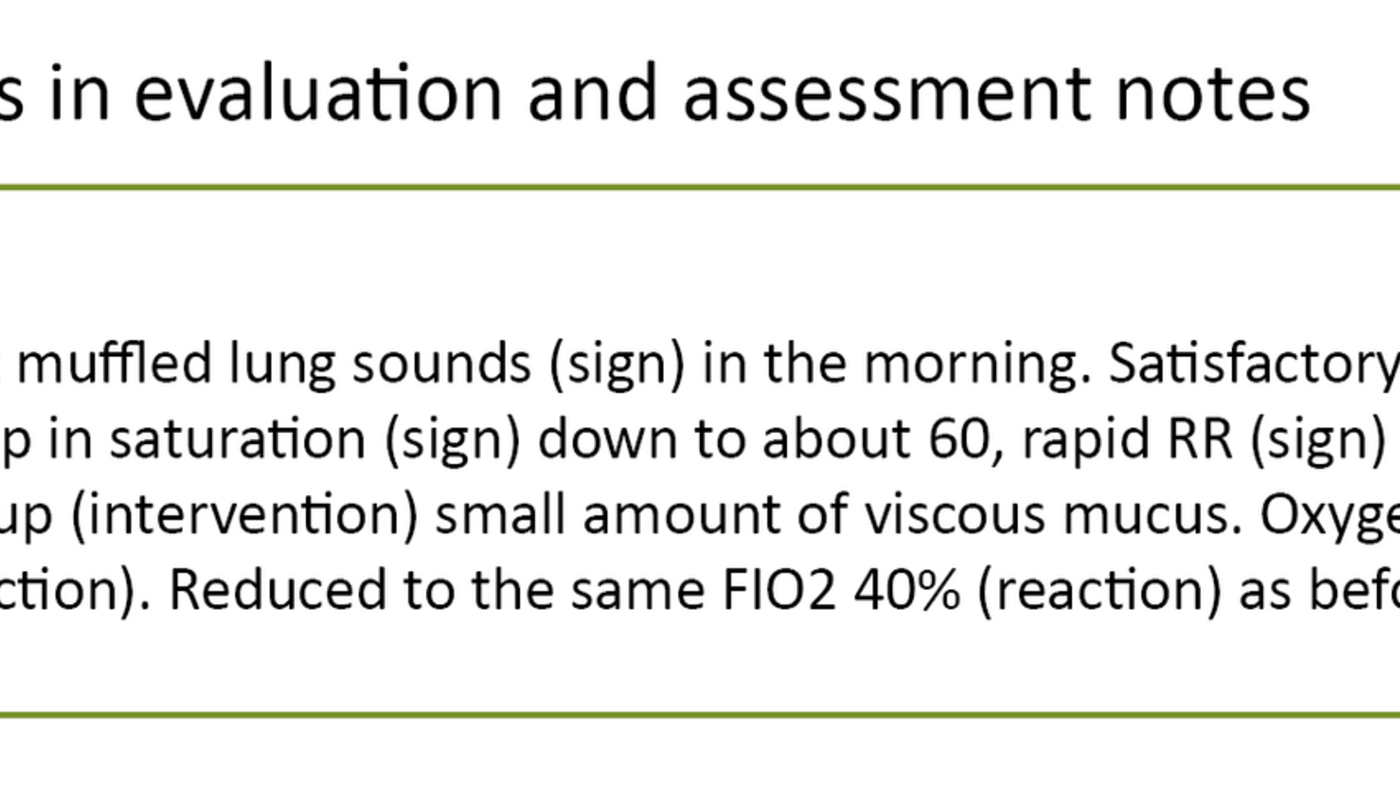 Figure 4. Identifying moments in evaluation and assessment notes