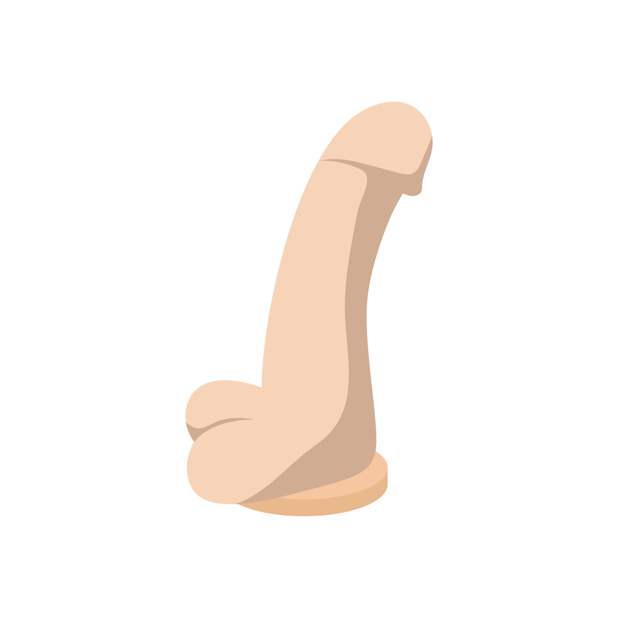 Penis, dildo Bildet viser en dildo.