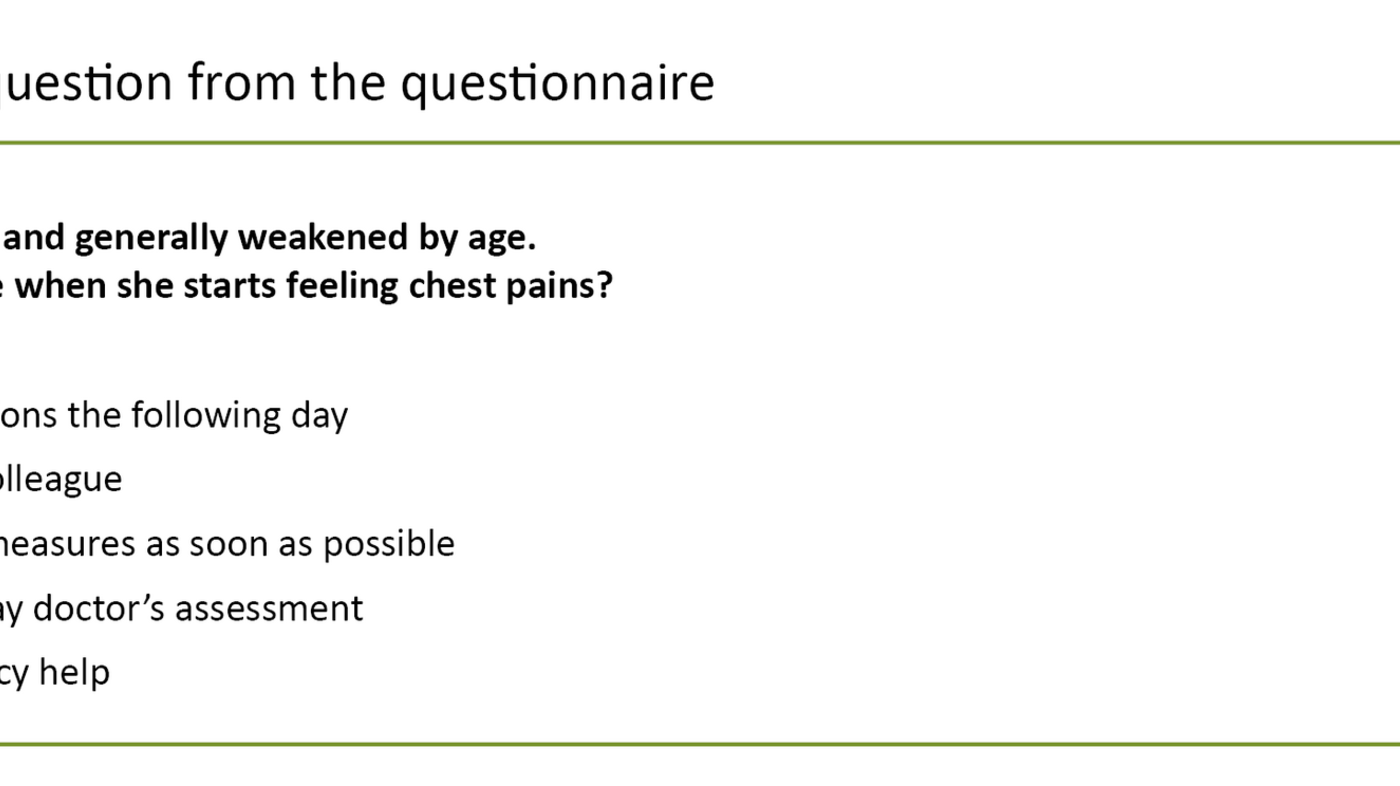 Figure 1. Sample question from the questionnaire