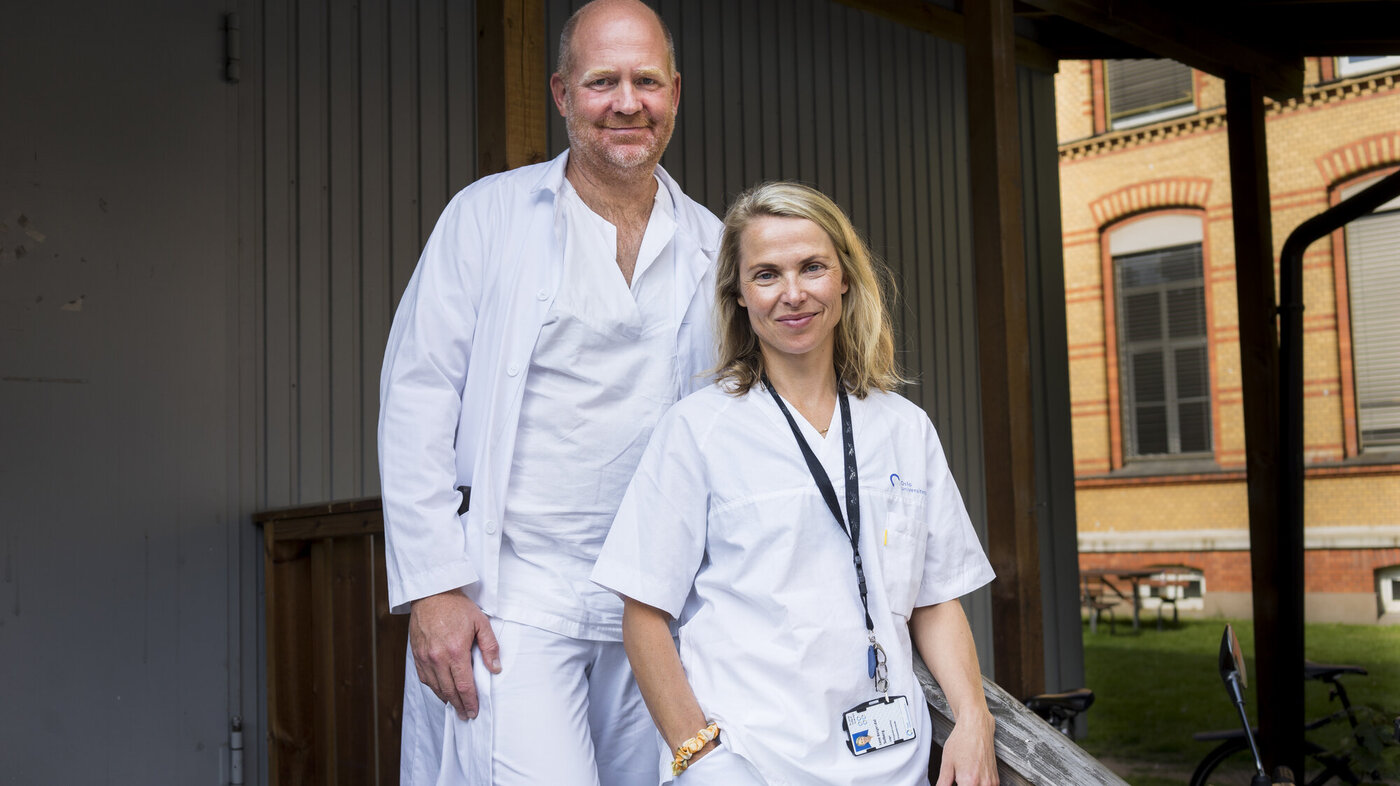 Bildet viser Frede Frihagen og Lene B Solberg