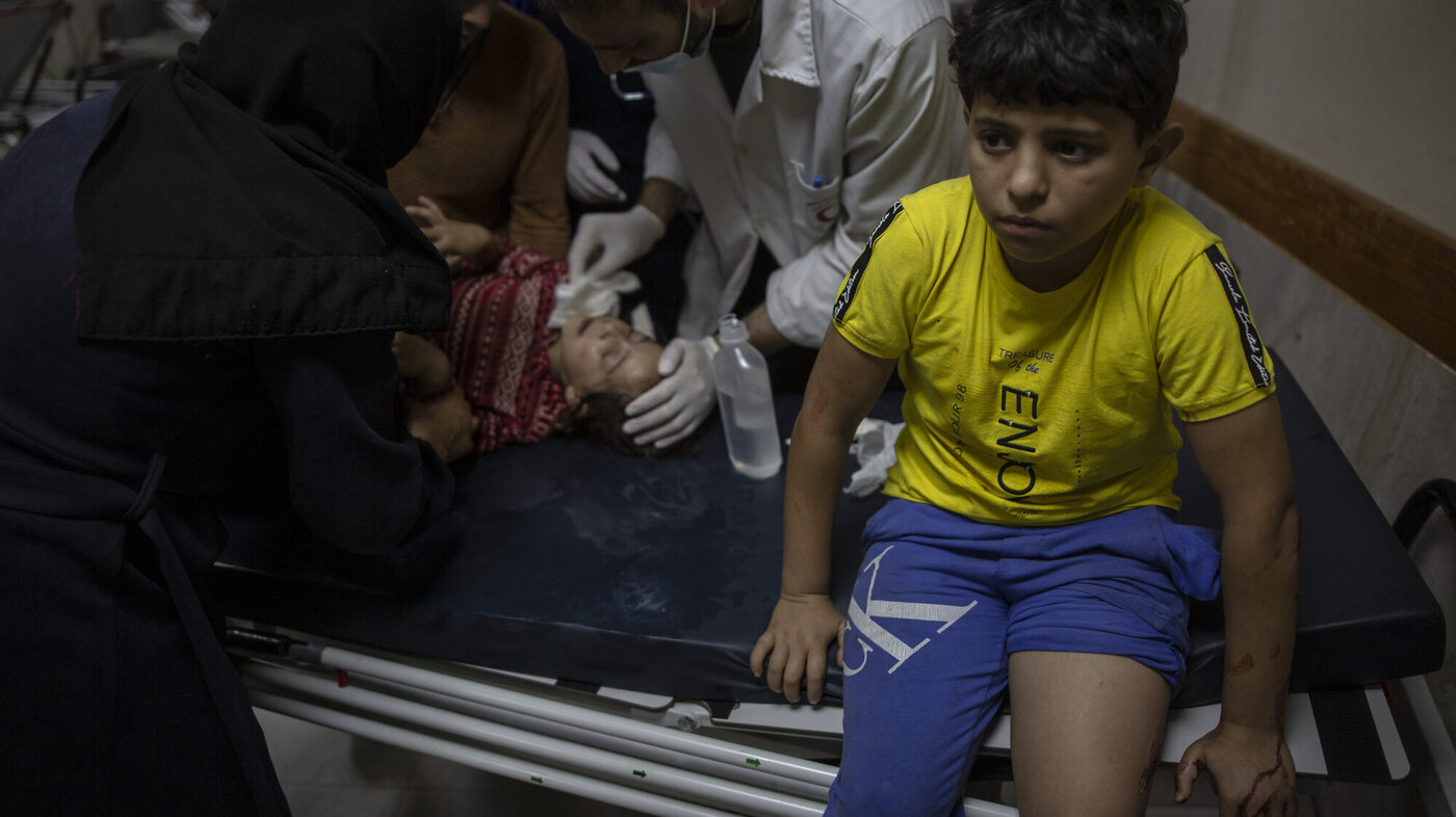 Barn på sykehus i Gaza
