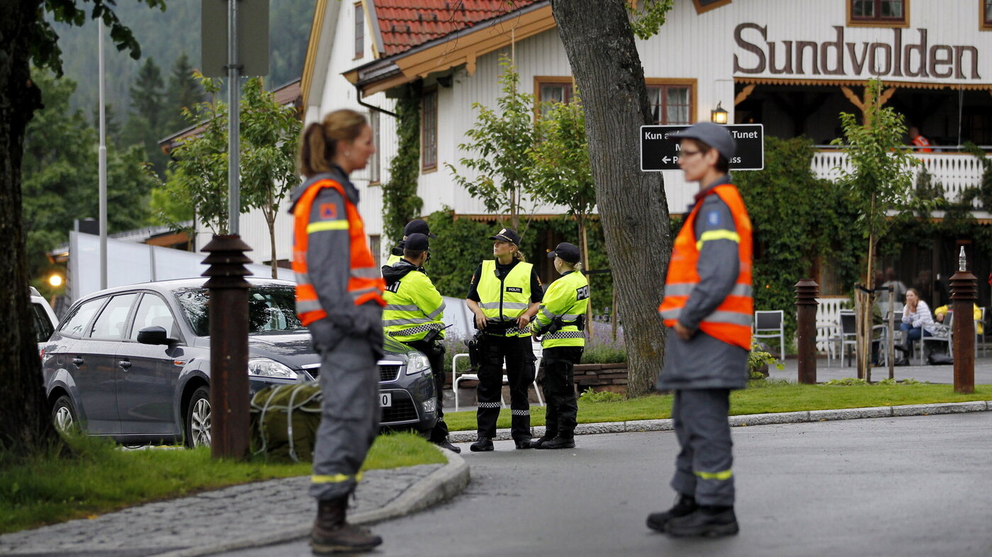 Sundvollen hotell dagen etter terrorangrepet på Utøya.