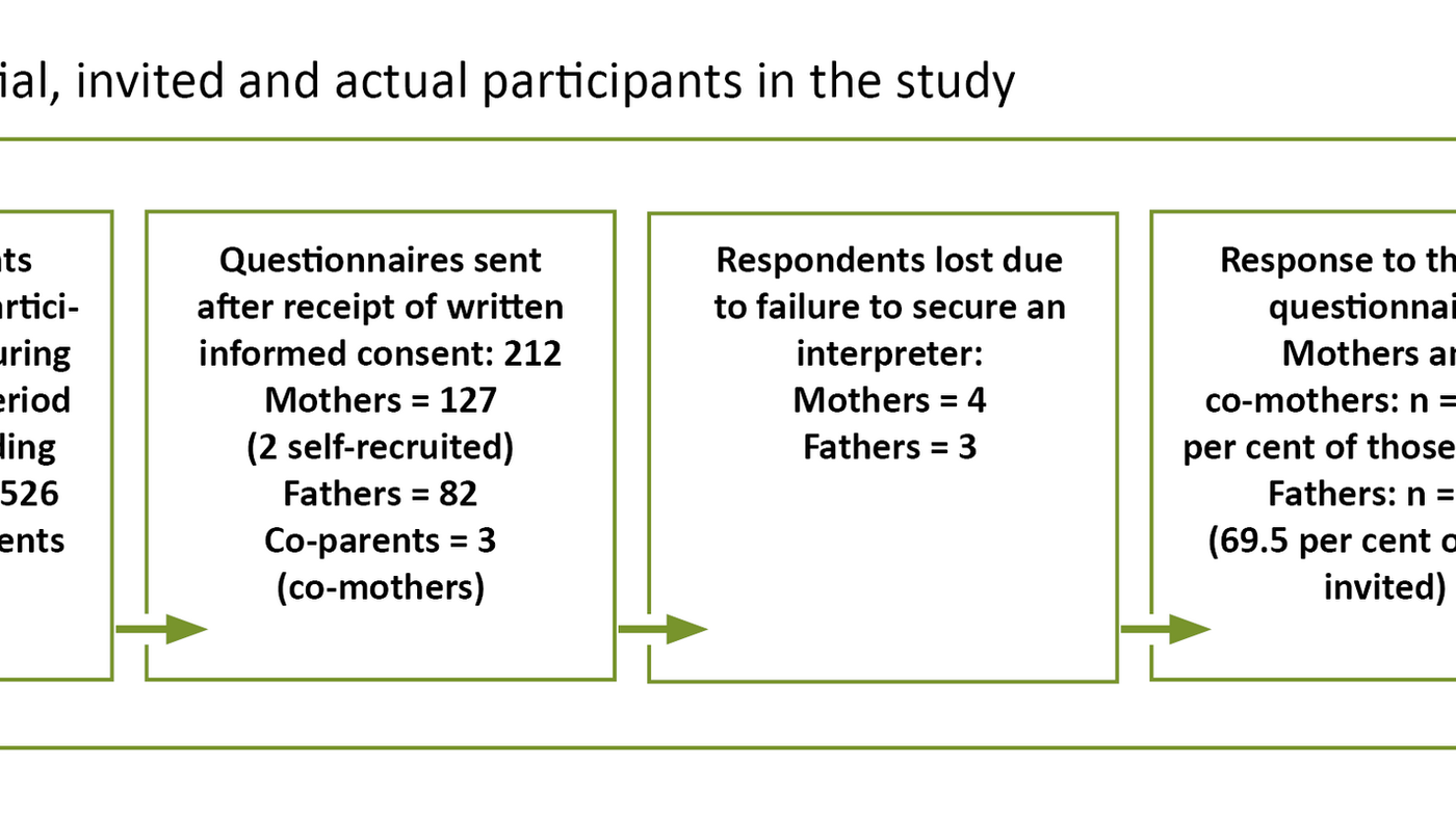 Figure 1. Potential, invited and actual participants in the study