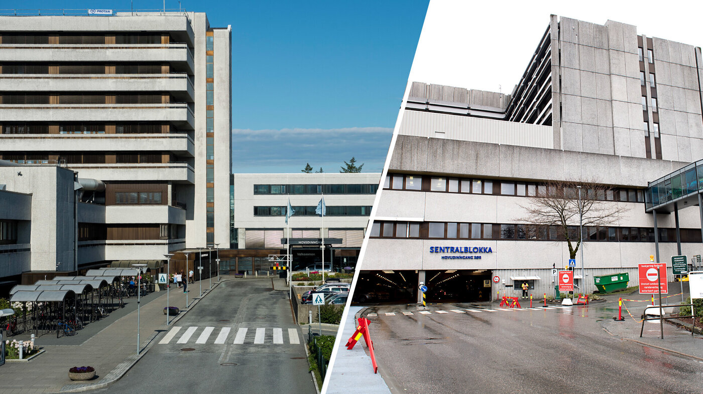 BIlde av Haukeland og Stavanger universitetssjukehus.