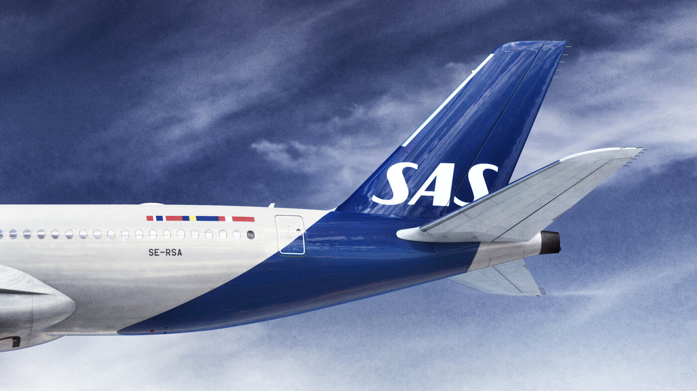 SAS Bildet viser et SAS-fly i lufta