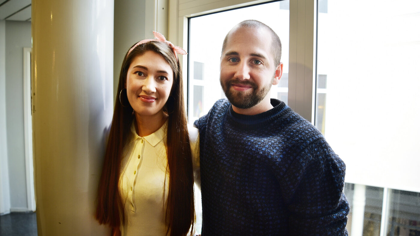 Rebecca Olsen og Aleksander Sørlie jobber på Pro Senteret