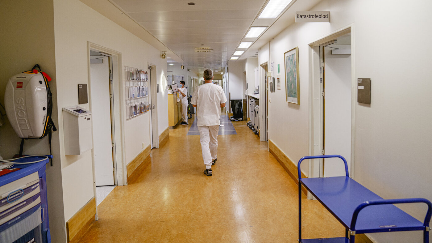 Bilde viser sykehuskorridor