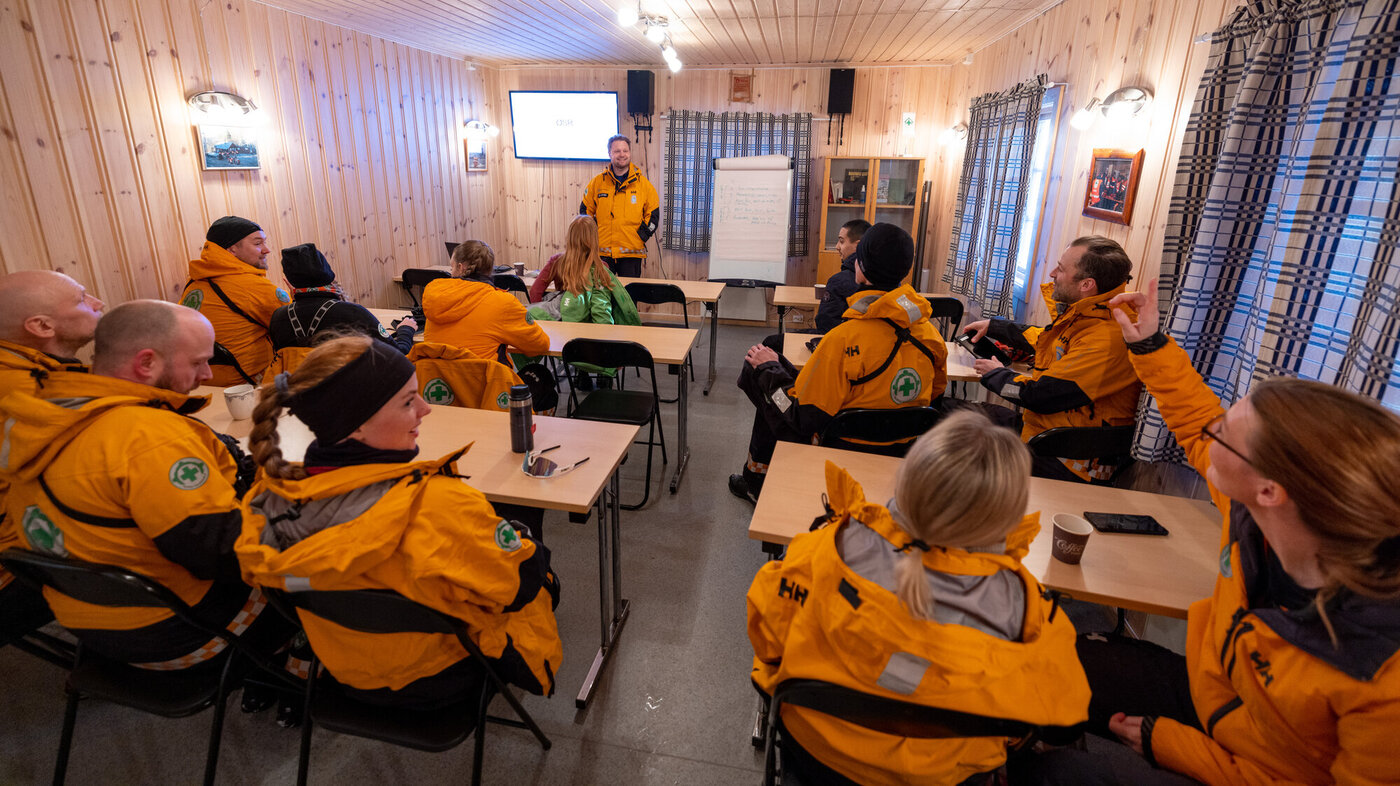 Øvelsesleder Dag-Erling Jensen fra Norsk Folkehjelp