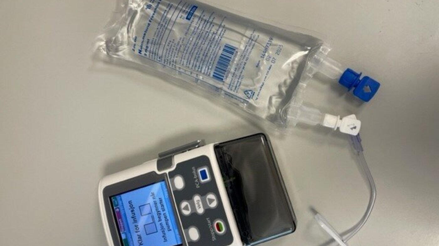 Bildet viser en infusjonspumpe