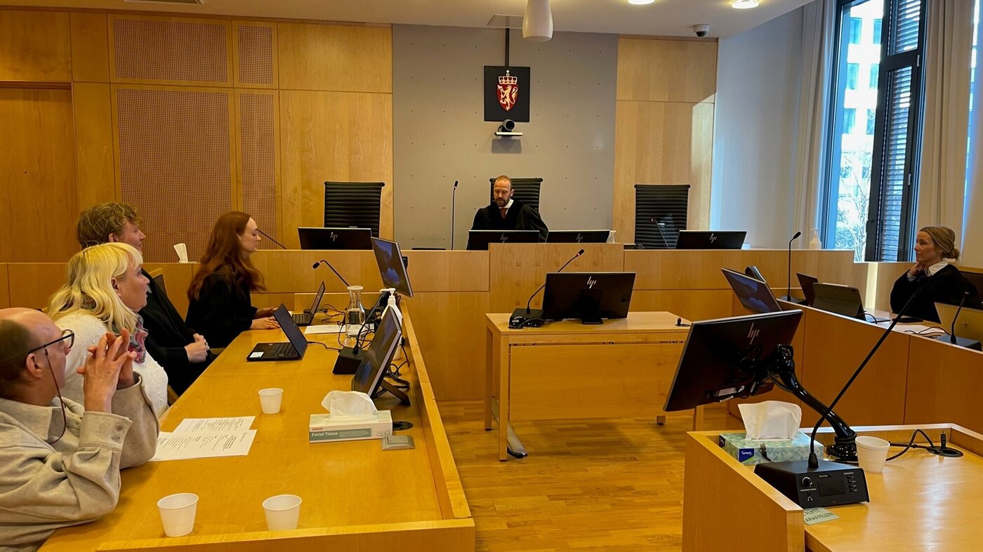Bildet viser rettssal i Oslo tingrett før saken starter