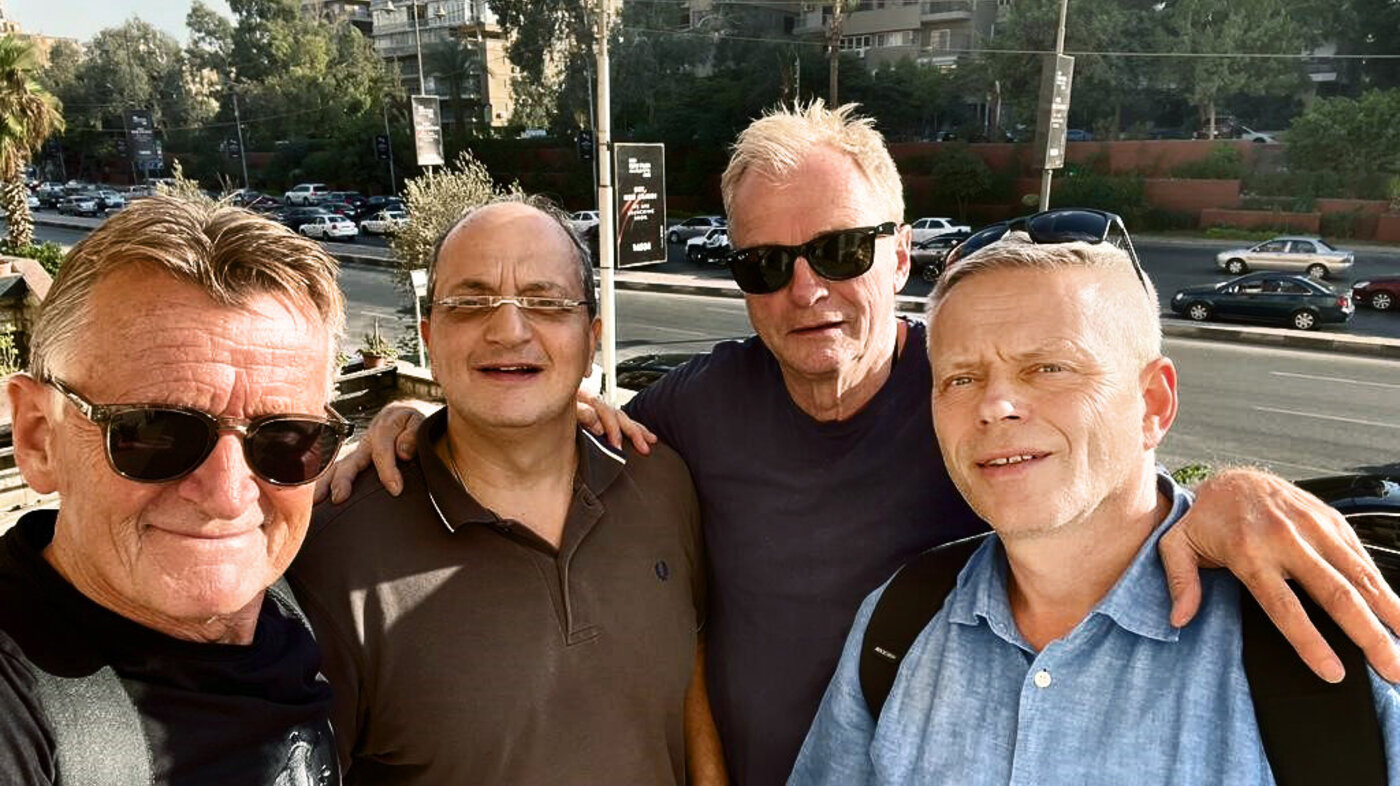 Norwac-team i Kairo, Dagfinn Bjørklid til Høyre