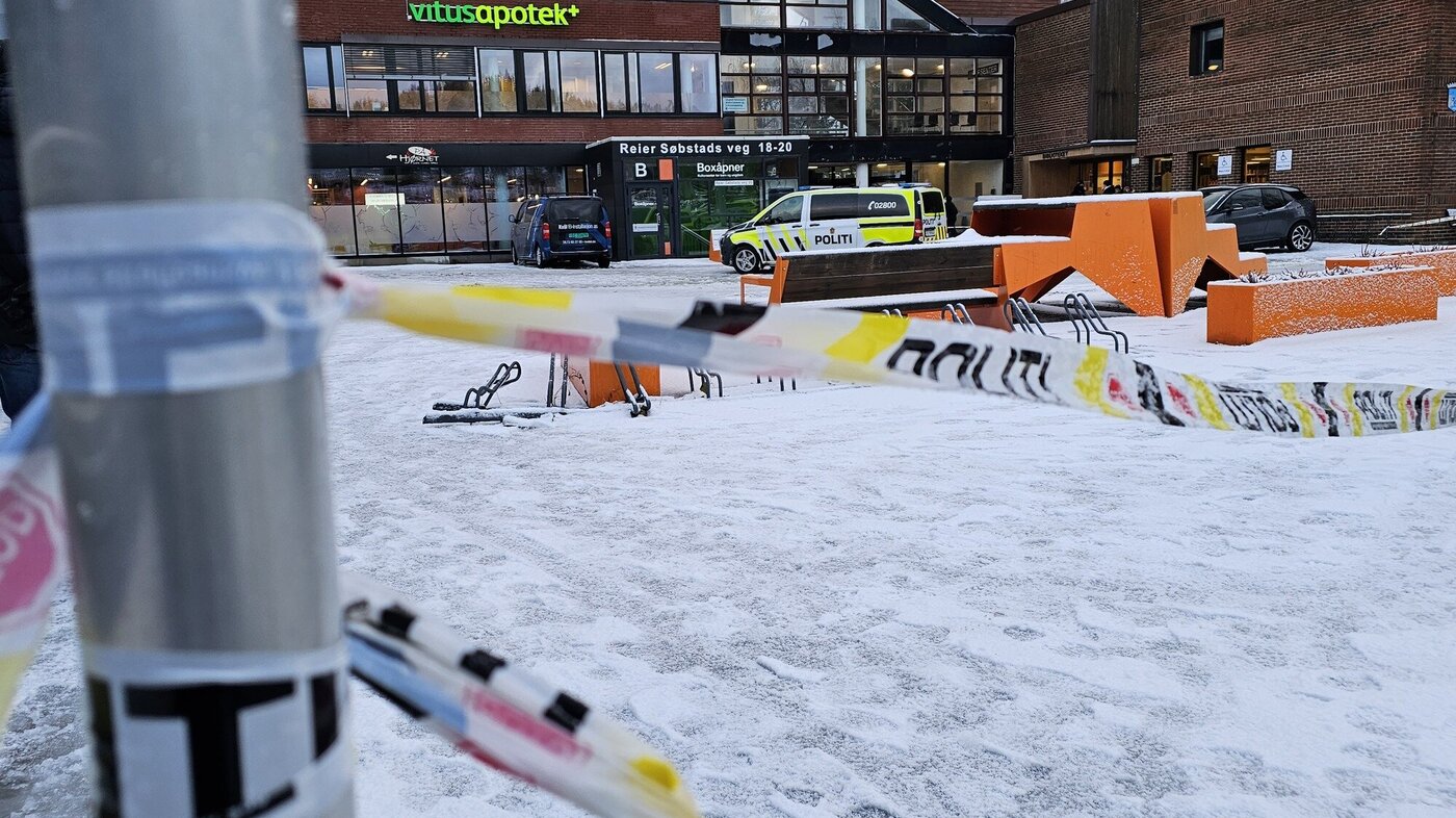 Bildet viser en helsestasjon i Trondheim, hvor to ansatte ble angrepet med en skarp gjenstand