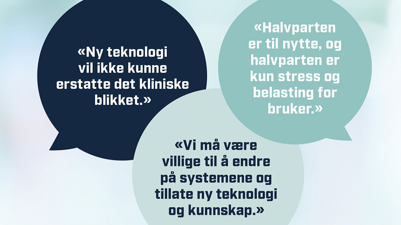 Fritekstsvar fra undersøkelsen om teknologi. Bildet viser utdrag fra fritekstsvar fra undersøkelsen om teknologi.