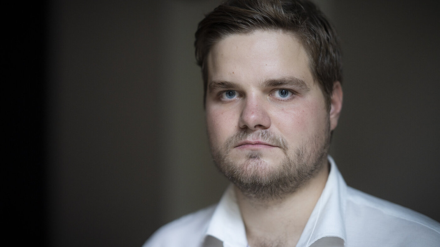 Bildet viser stortingsrepresentant Tobias Drevland Lund fra partiet Rødt