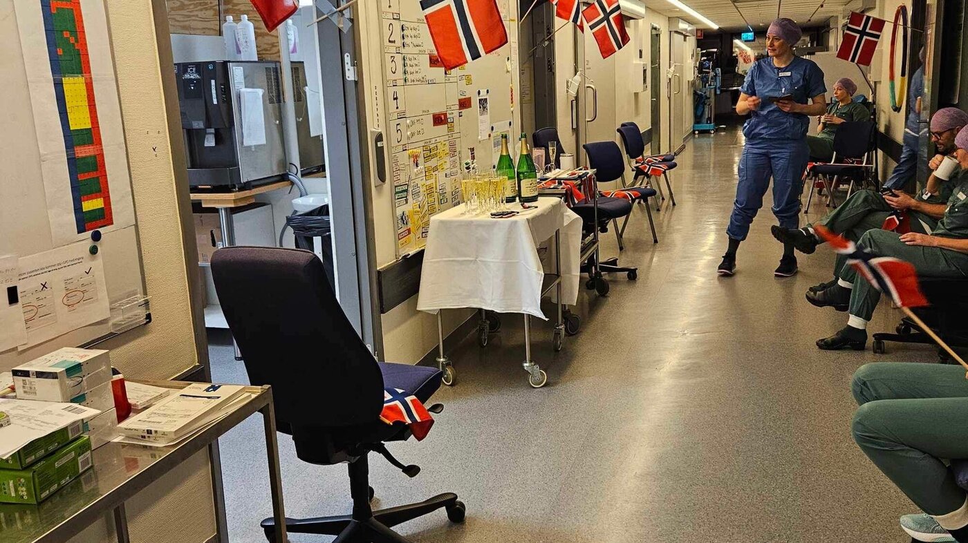 Bildet viser operasjonsavdelingen på sykehuset i Narvik.