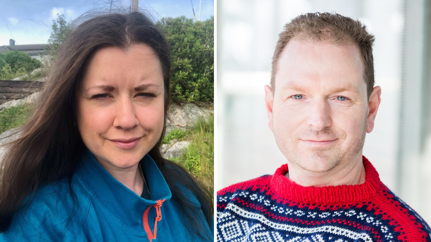 Bildet viser portretter av Leni Brunborg og Øyvind Jank