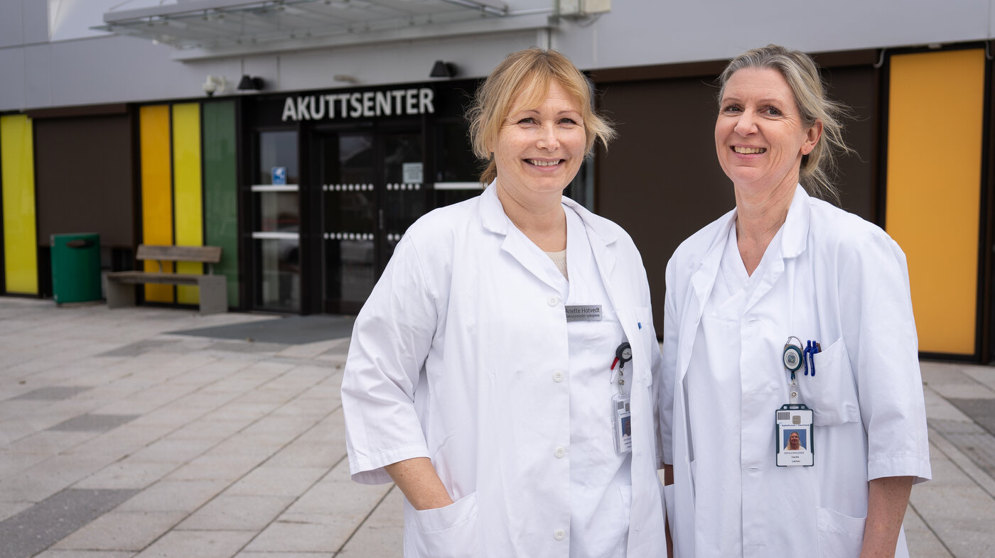 Bildet viser Anette Gadland Hotvedt og Cecilie Løchen