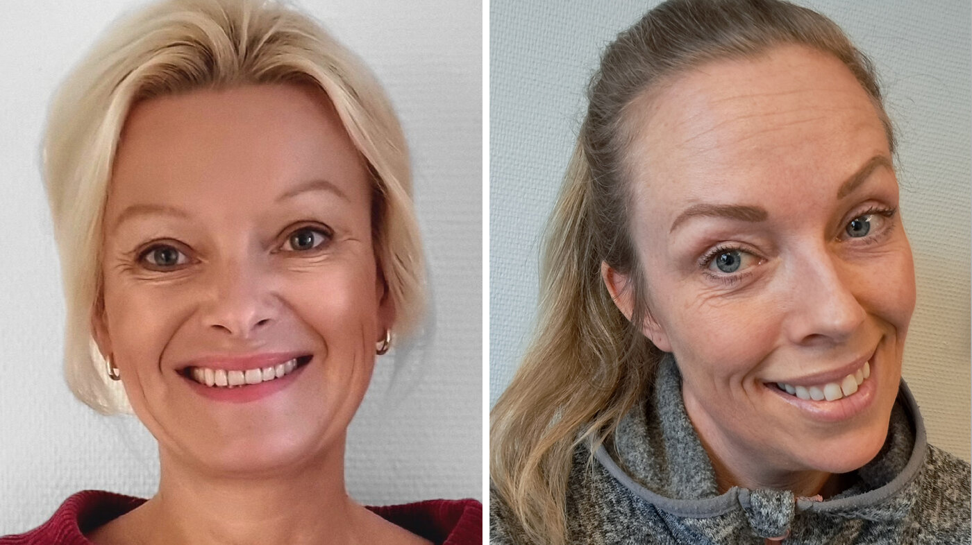 Bildet viser portretter av Siv Fladsrud Magnussen og Kristin Høiberg