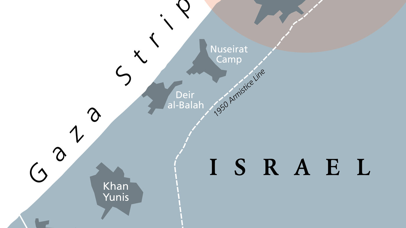 Grafikken viser Gaza.