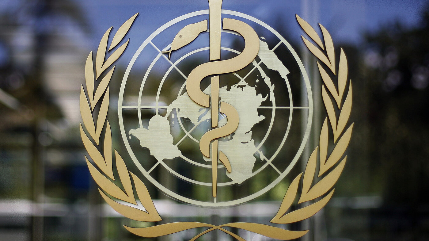 Bildet viser symbolet til Verdens helseorganisasjon