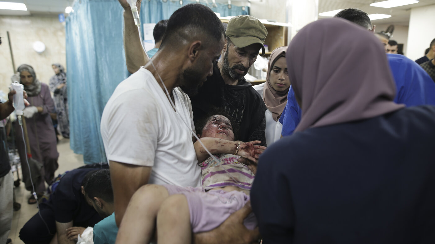 Bildet er fra et sykehus i Gaza.
