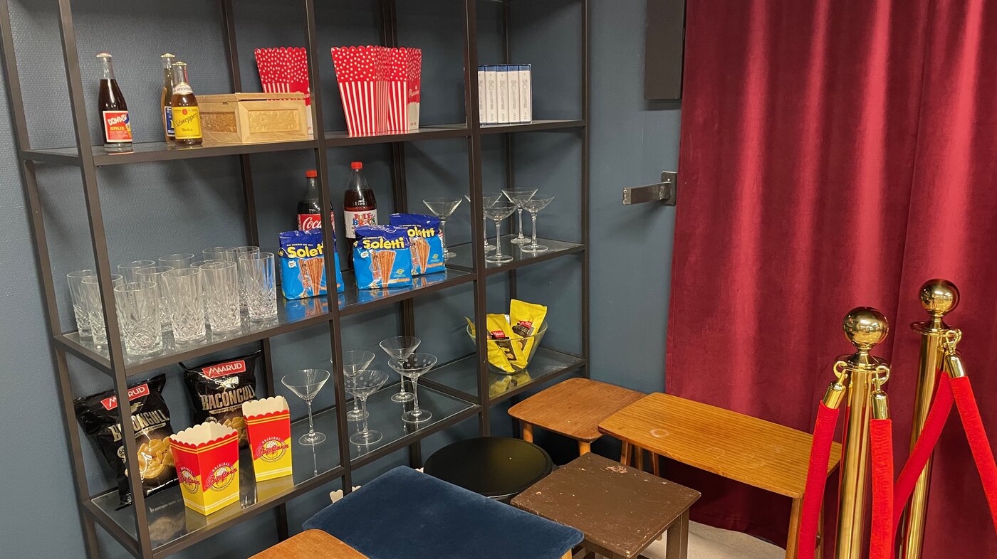 Paulus sykehjem sin hylle med kino-snacks