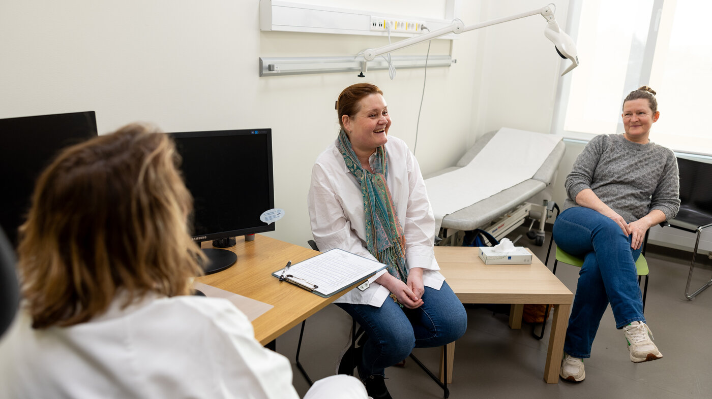 Utfylling av symptomskjema på Radiumhospitalet