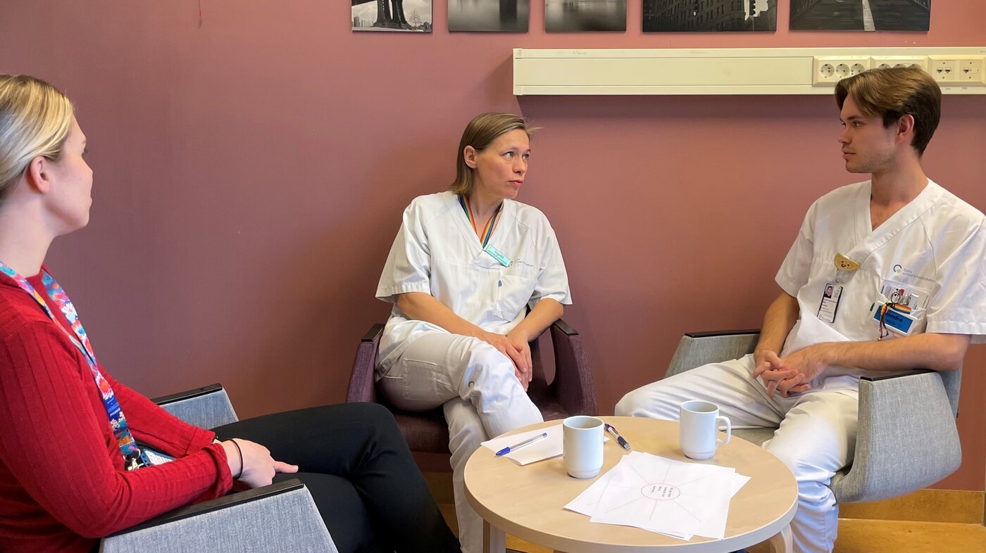 Bildet viser praksisveiledere som deltar i metaveiledning