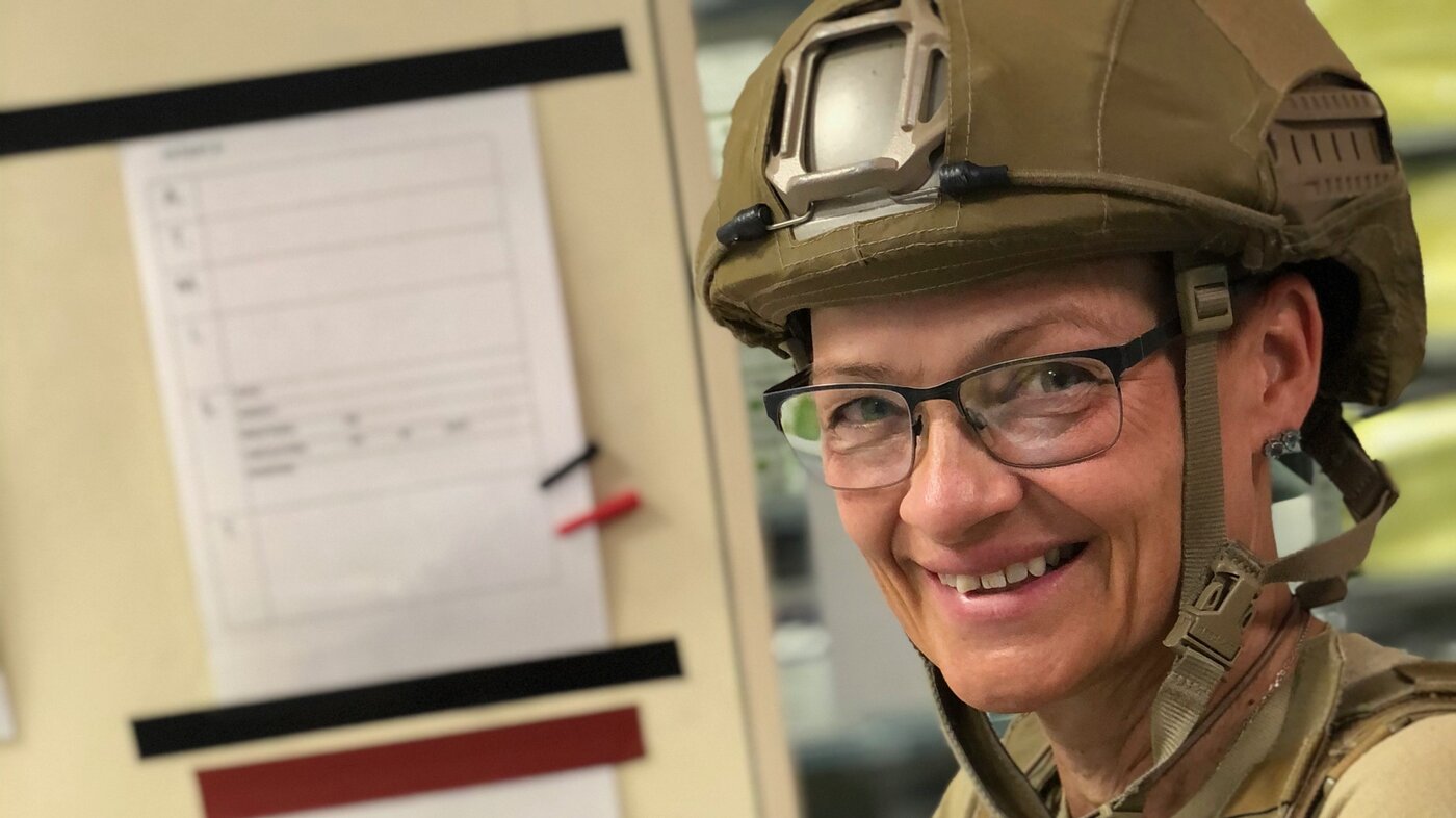 Berit Karita Mørseth Bildet viser Berit Karita Mørseth i uniform.
