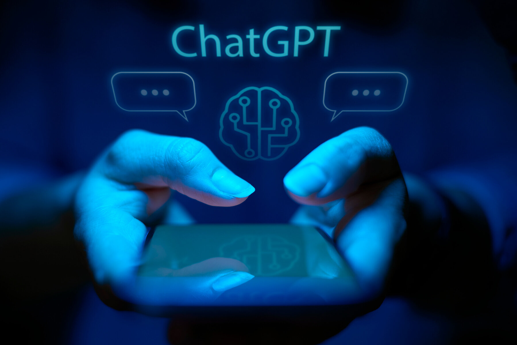 Bildet viser en illustrasjon av Chat-GPT