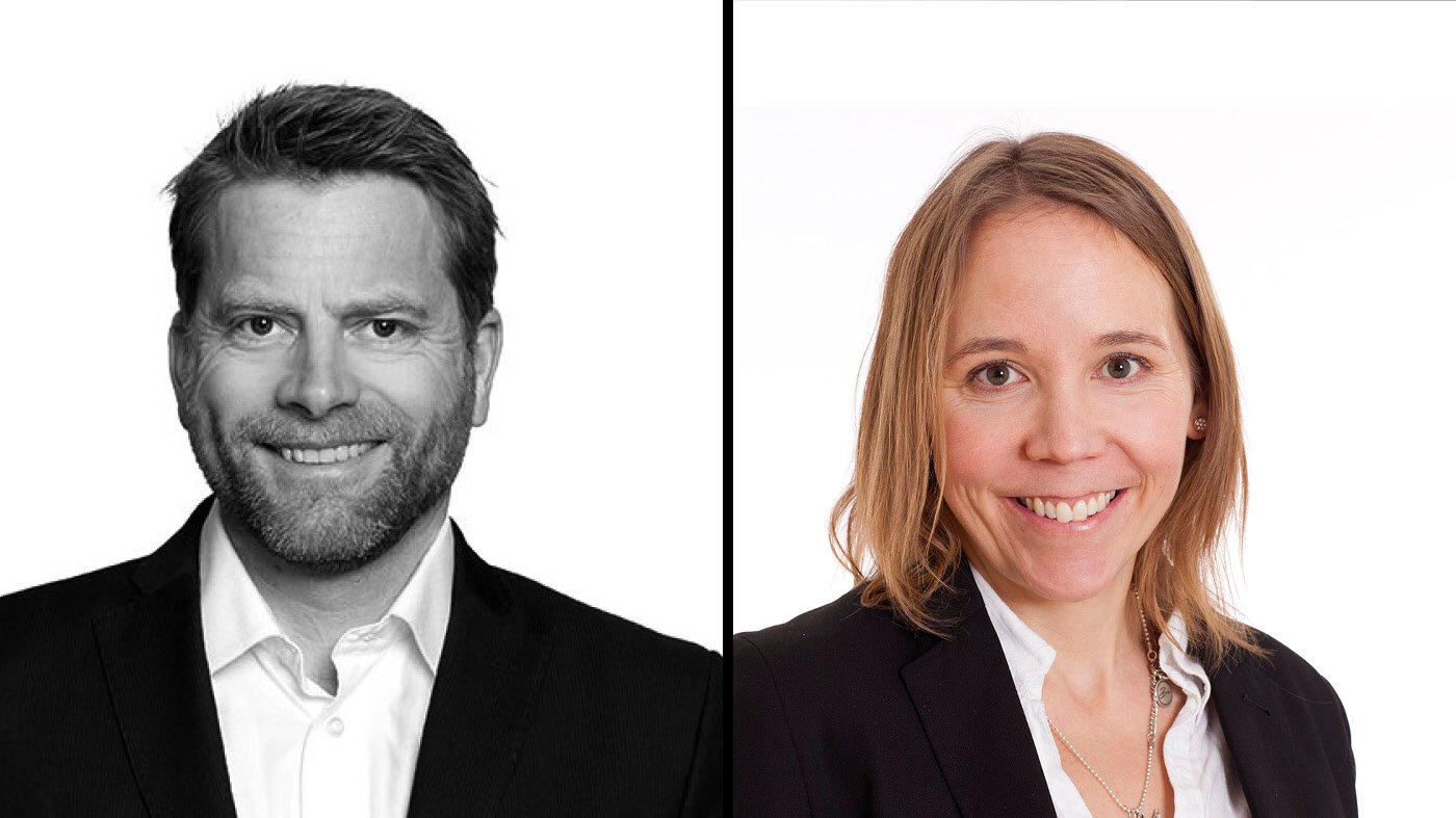 Bildet viser portrettbilder av innleggsforfatterne Duvaland og Heilemann.