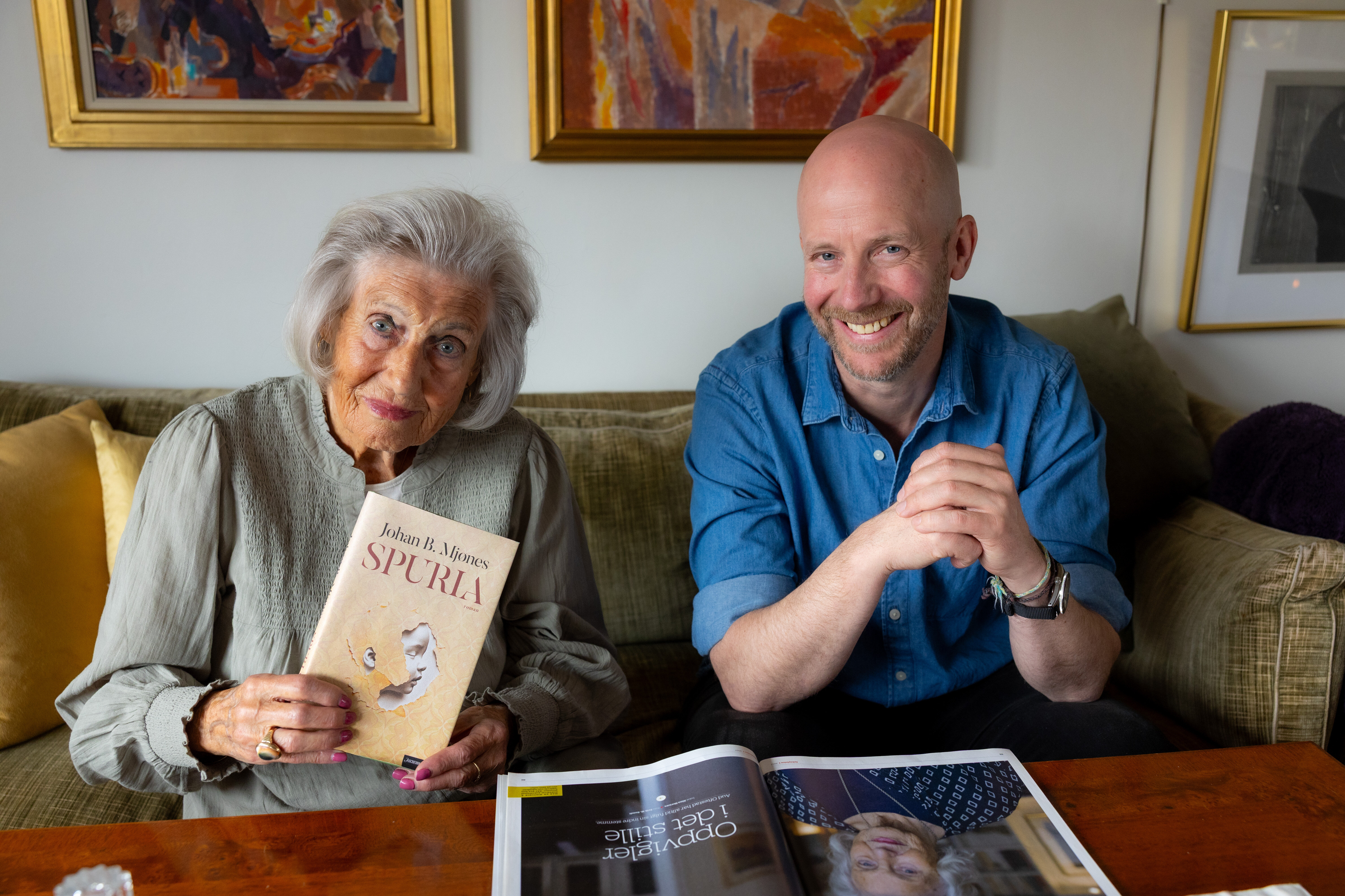 Bildet viser Aud Oftestad og Johan B. Mjønes.