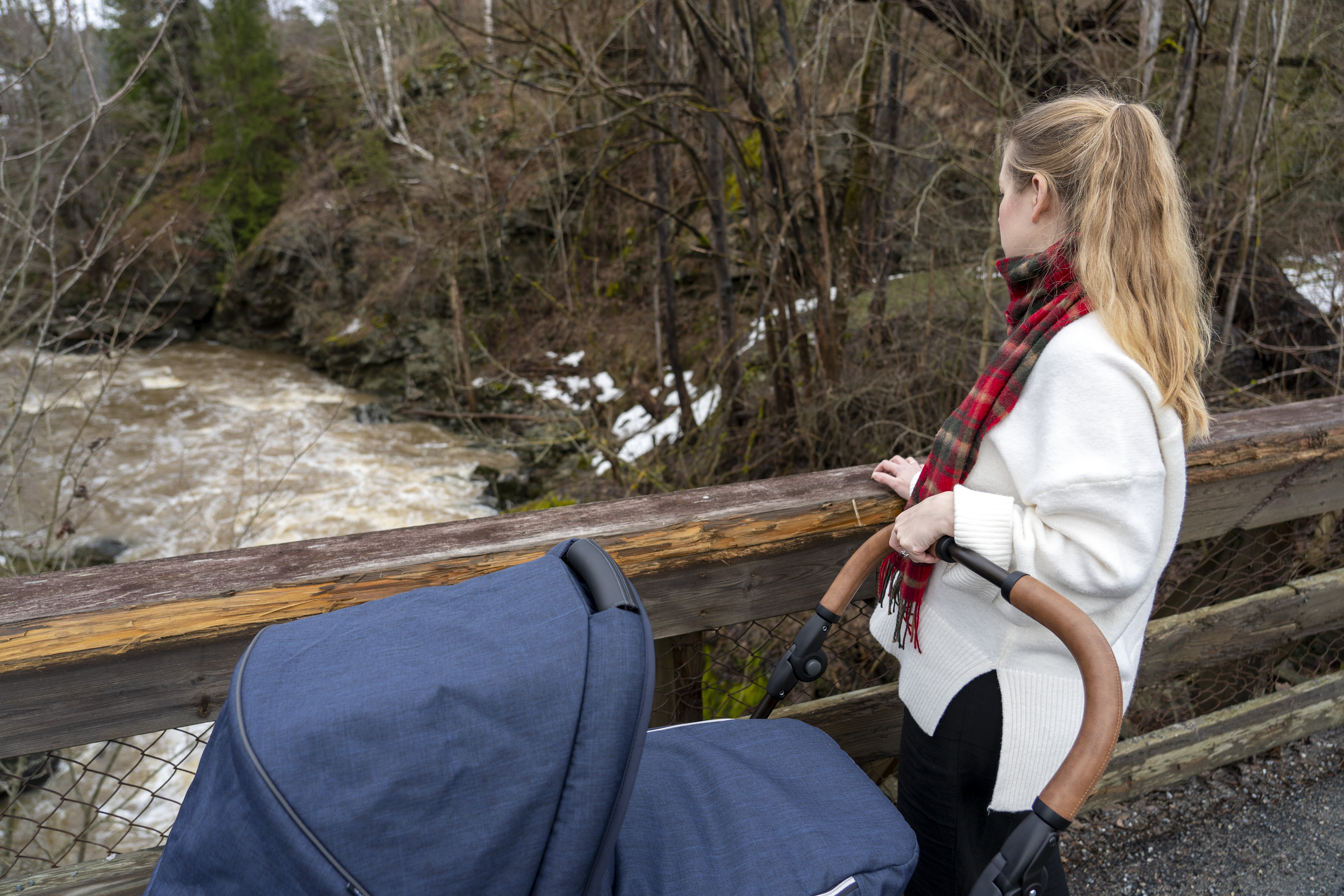 Mor med barnevogn Bildet av mor med barnevogn
