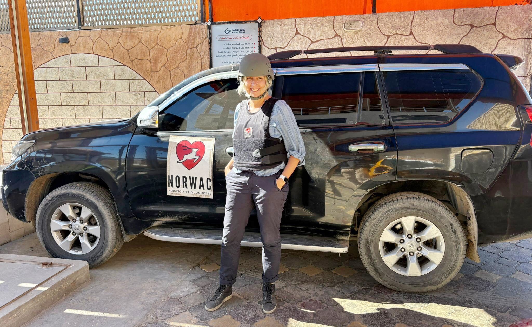 Bildet viser Kristin Vollan i Gaza