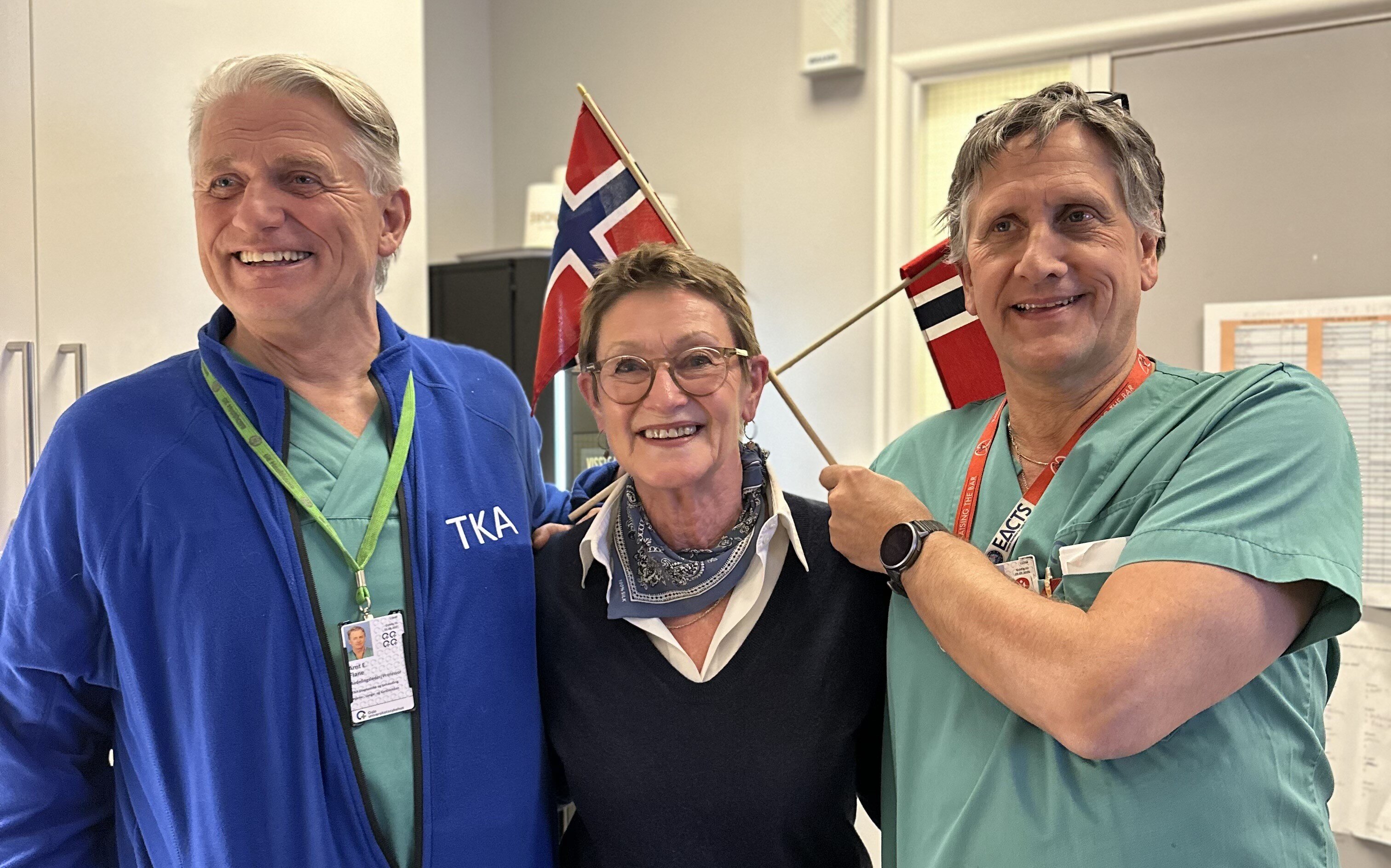 Bildet viser Gro Sørensen, Arnt Fiane og Tom N. Hoel