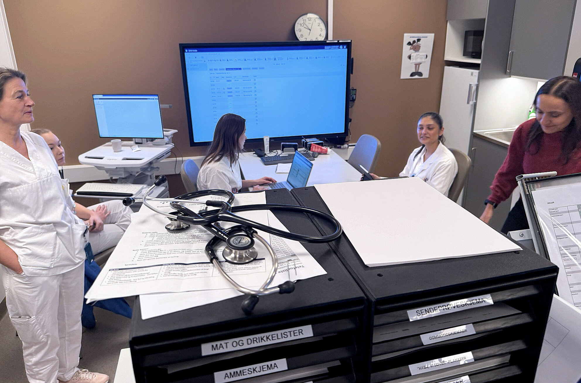 Bilde fra pauserom på Drammen sykehus