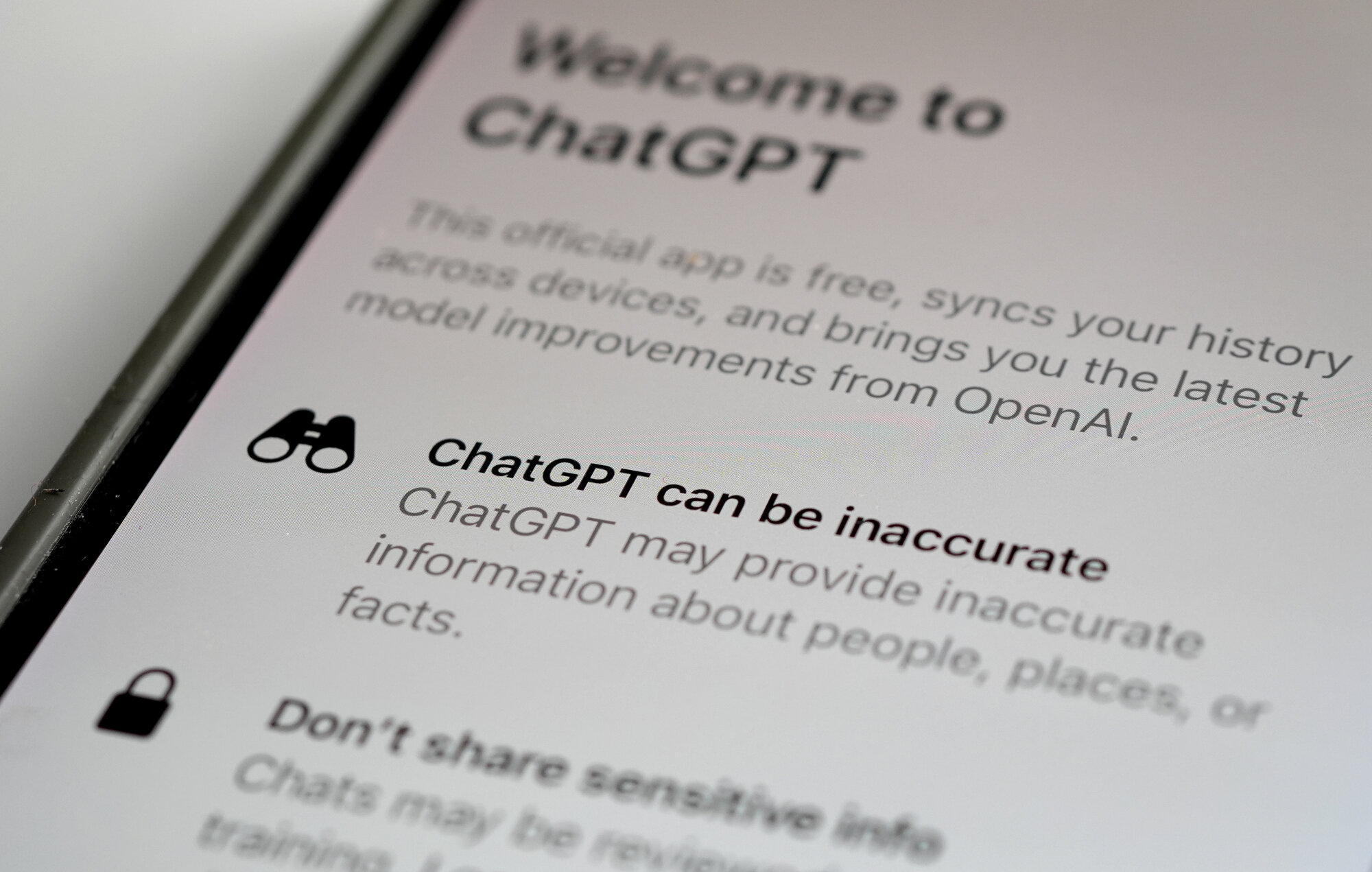 Bildet viser ChatGPT-appen.