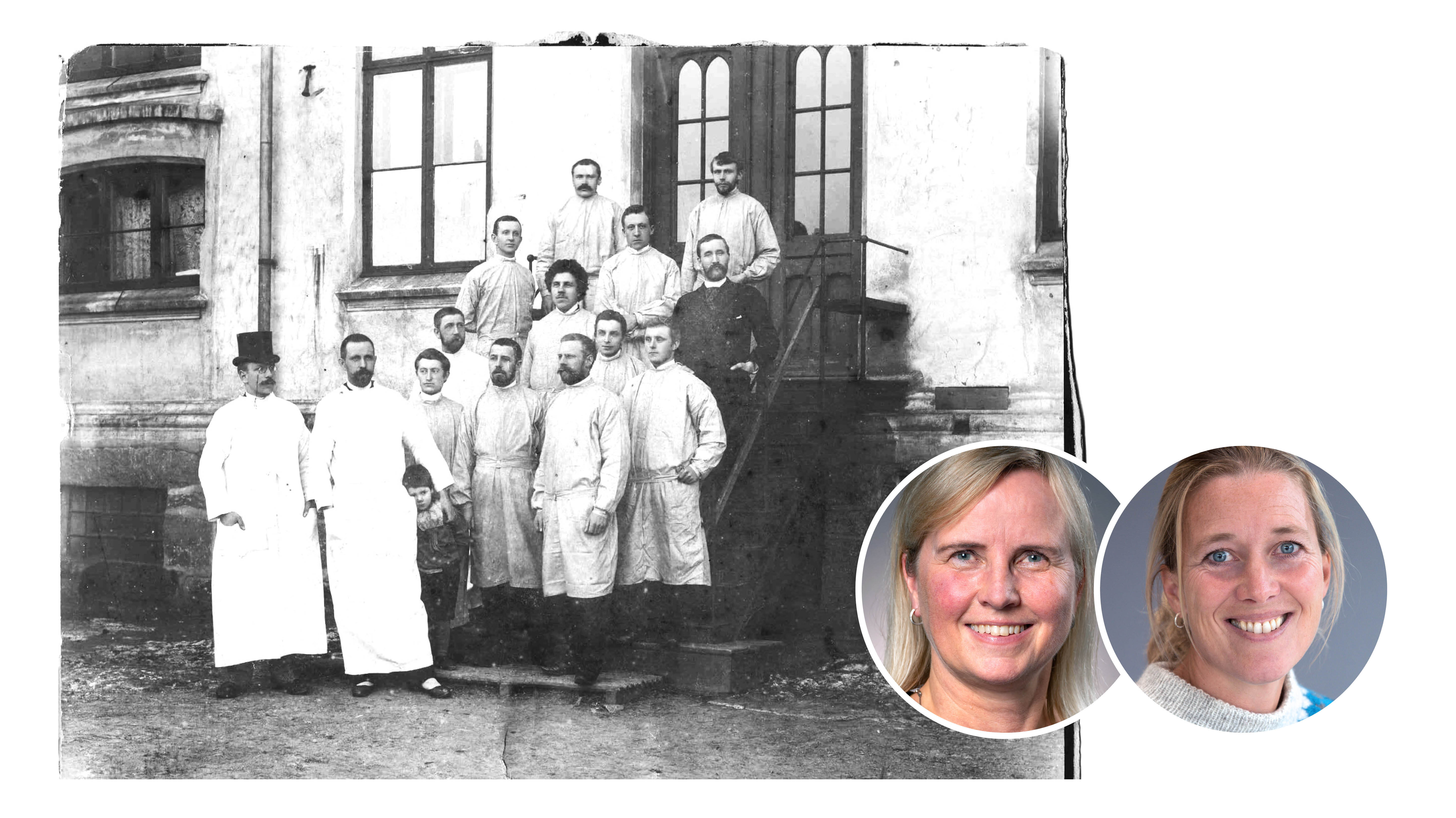 Bildet fra 1895 av mannlige sykepleiere