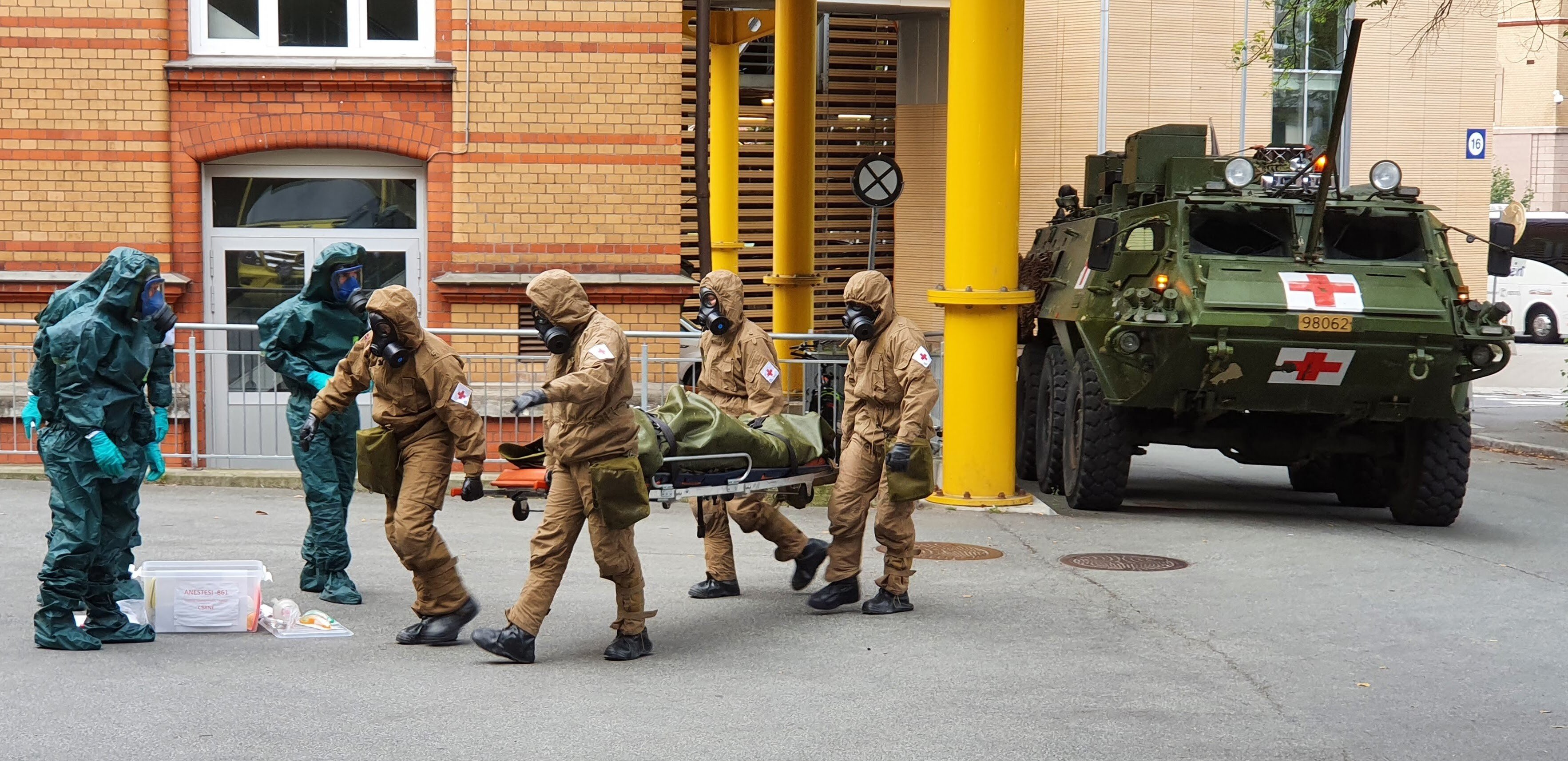 Øvelse CBRNE ved Oslo universitetssykehus