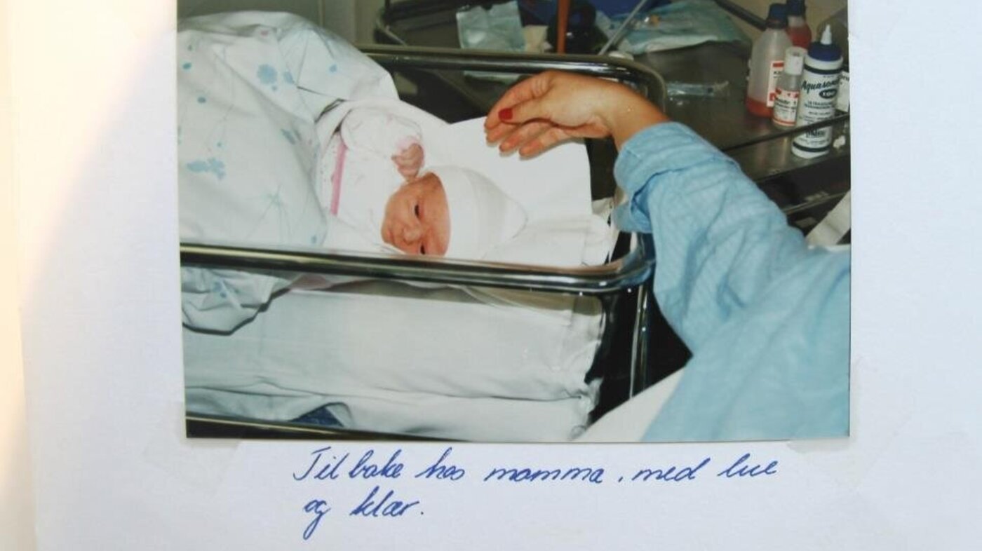 Bildet viser Frøya Marie Vinjar Eid som nyfødt.