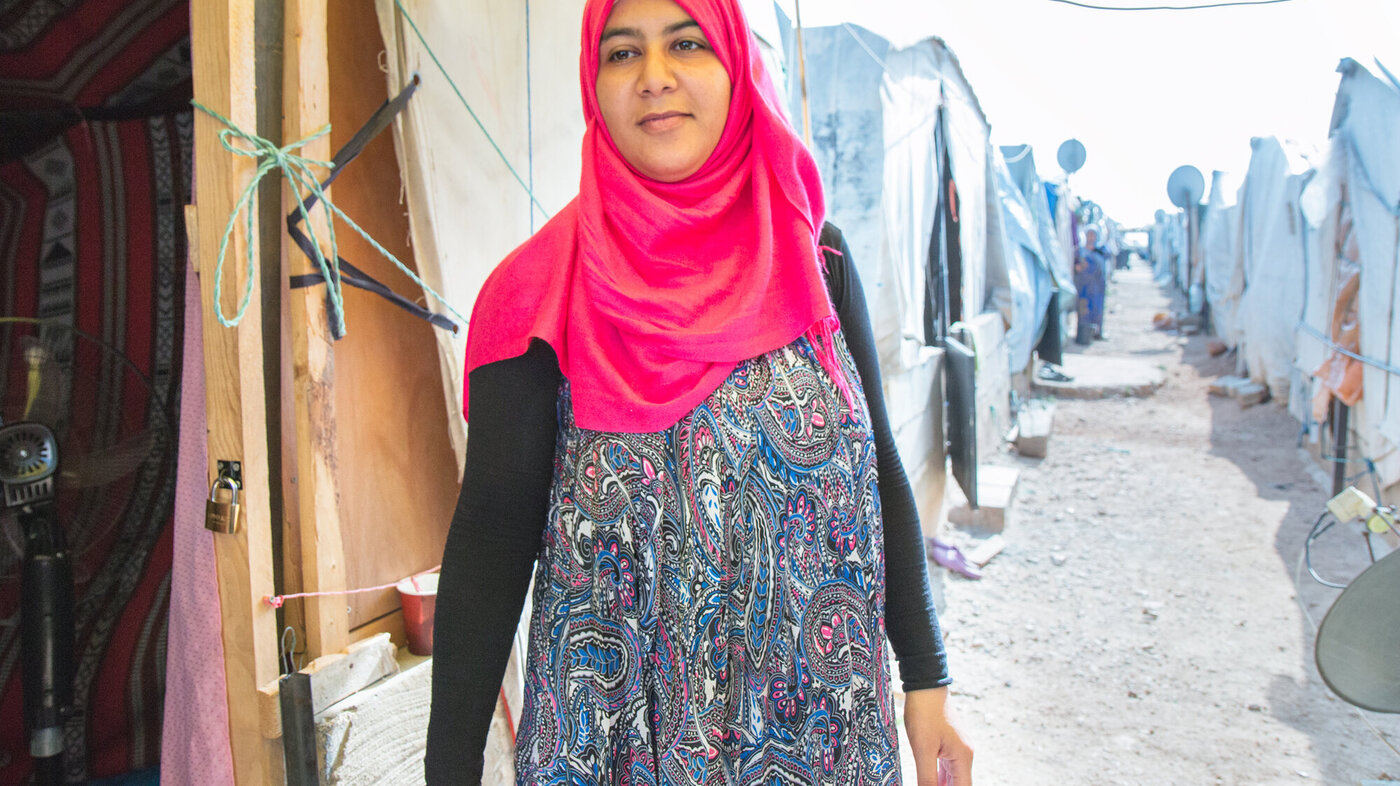 Maha, syrisk sykepleier i flyktningleir i Libanon