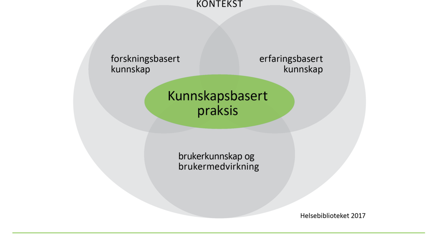 Figur 1: Modell for kunnskapsbasert praksis