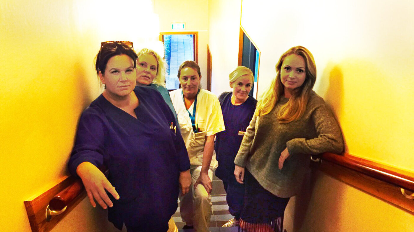 bildet viser tidligere sykepleiere i Arendals hjemmetjeneste