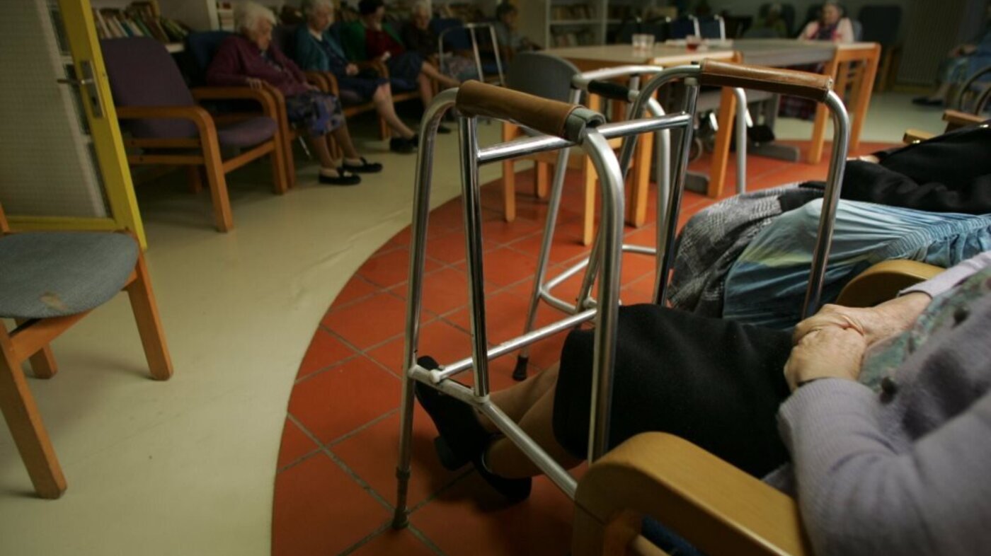 eldreomsorg, sykehjem Bildet viser beboere i en stue på et sykehjem
