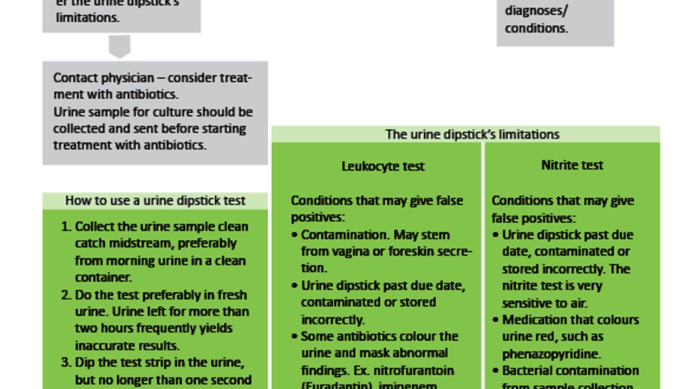 Figure 3: Guidelines for nurses for urine dipsticks tests of older adults at suspicion of UTI