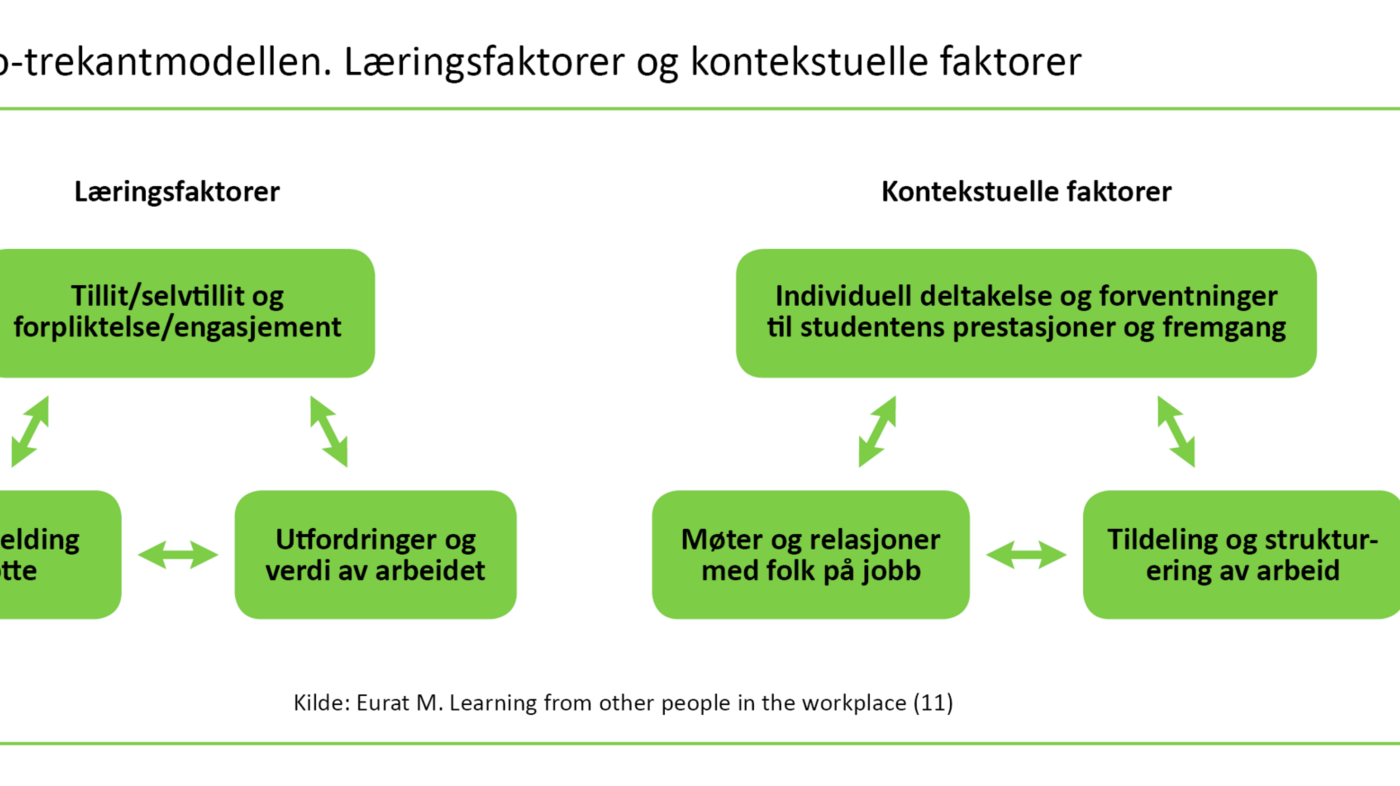 Figur 1. To-trekantmodellen. Læringsfaktorer og kontekstuelle faktorer