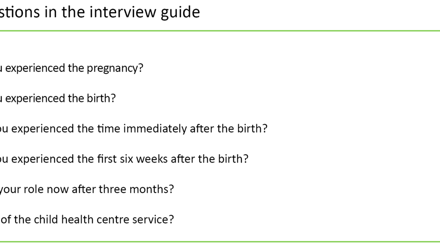 Table 1 Table 1. Main questions in the interview guide