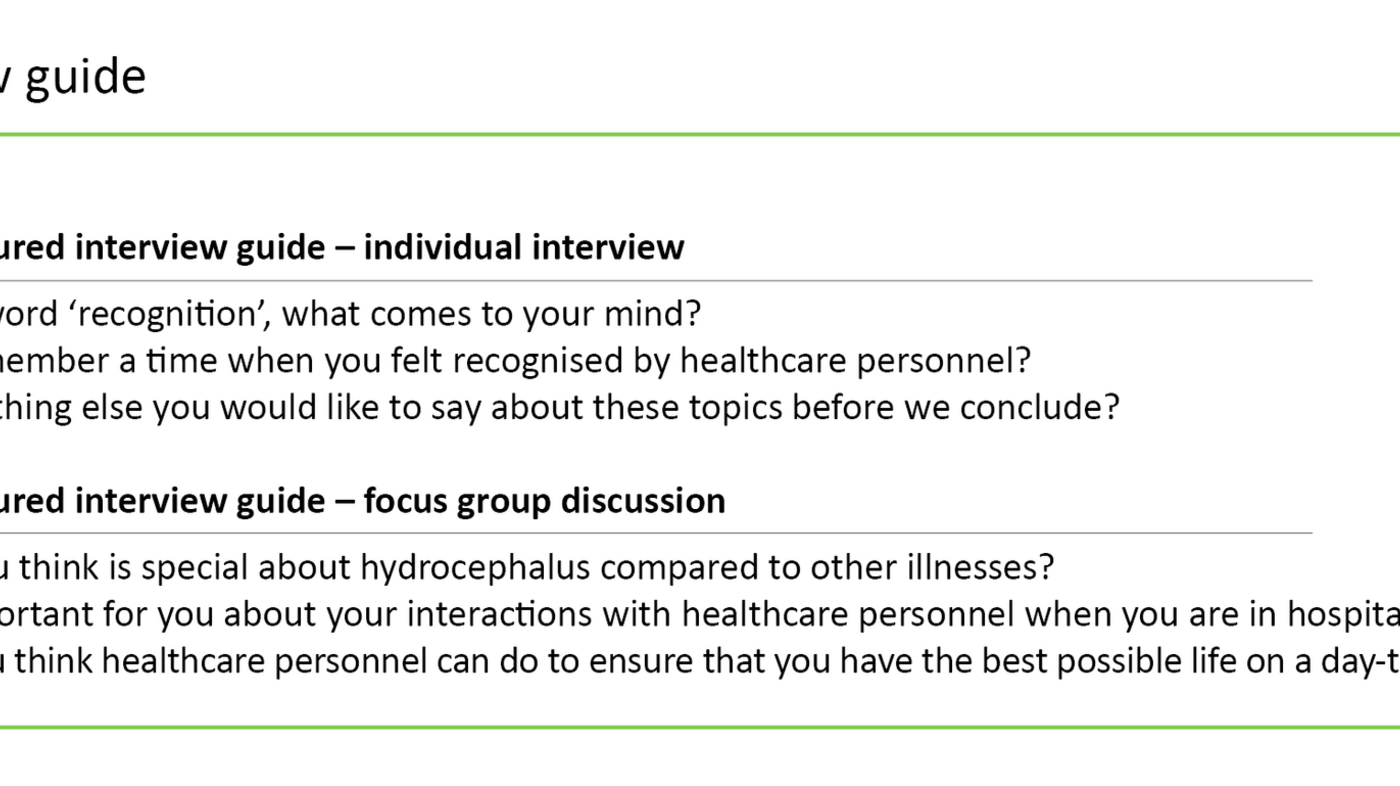 Table 1 Table 1. Interview guide