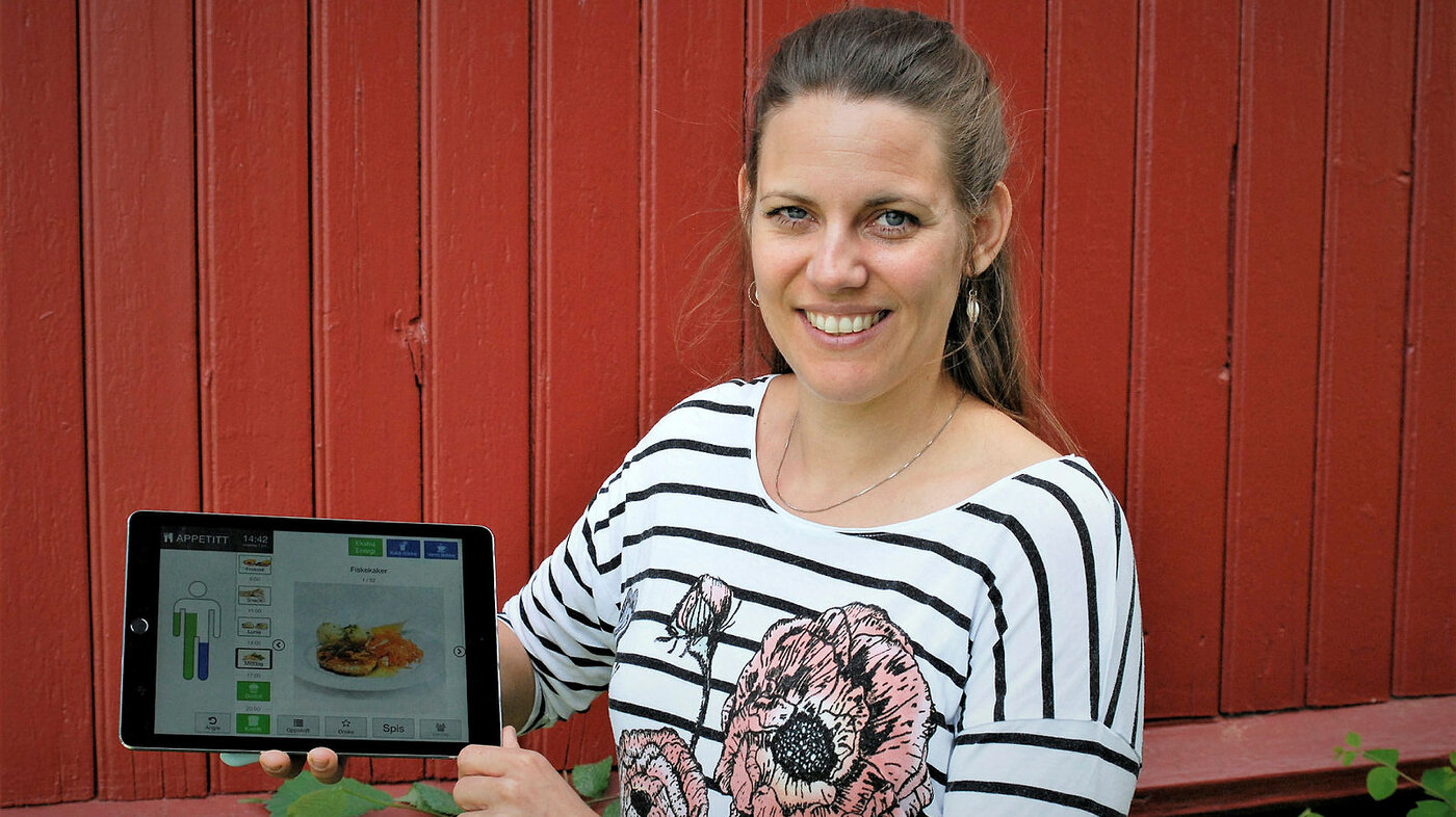 Caroline Farsjø er doktorgradsstipendiat på det treårige prosjektet Appetitt, som utvikler og tester en nettbrettsapplikasjon som skal hjelpe eldre med ernæringsmessige utfordringer.